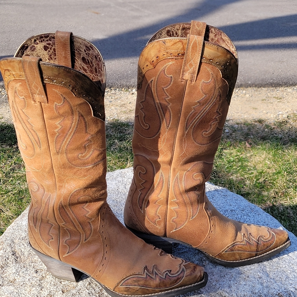 Ariat Dress Boots 9.5 Tan Multi